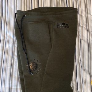 ape athletics joggers, olive color size medium
